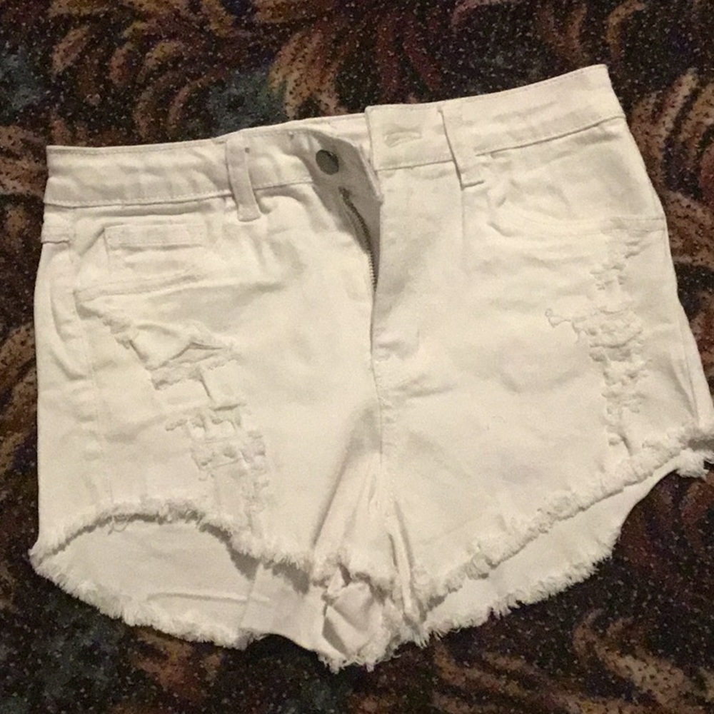 Brandy Melville Distressed White Shorts NEW!